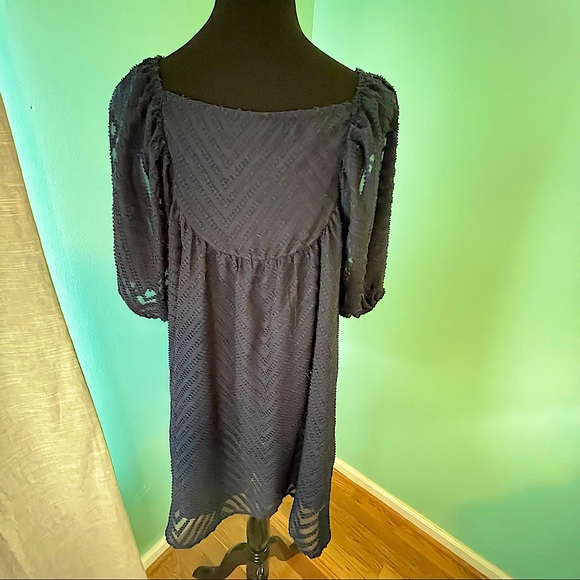 Amazon navy blue babydoll dress - Picture 3 of 4